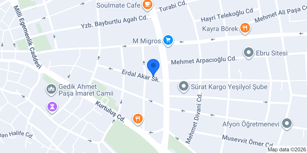 Külüstür Sahaf & Kitabevi konumu