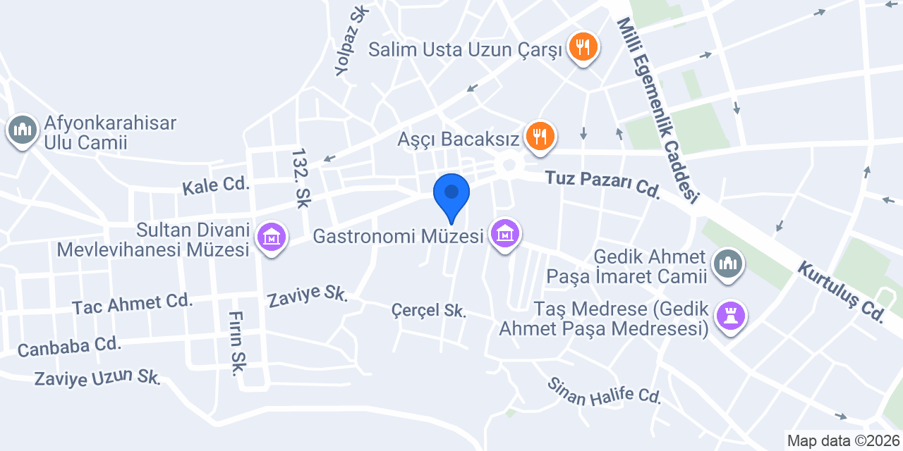 Afyon Matbaa-Atay Basımevi konumu