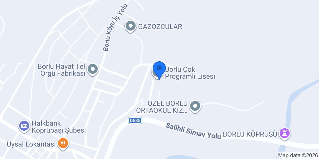 Borlu Çok Programlı Lisesi konumu