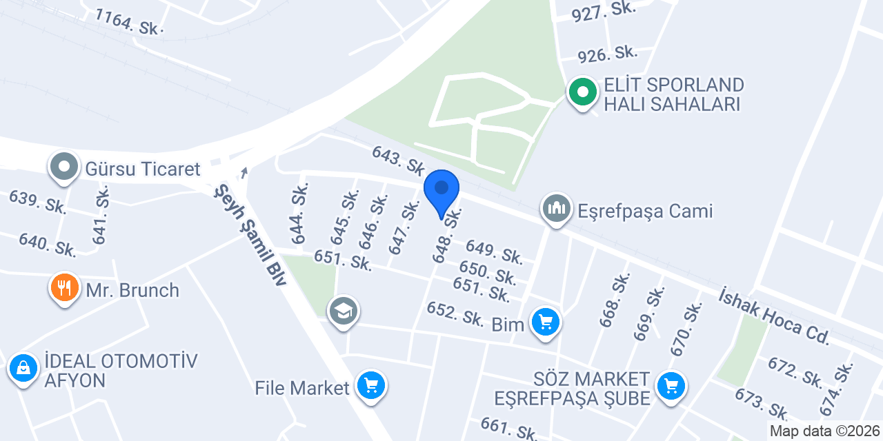 AFYON UYDUCU NİZAMOĞLU ELEKTRONİK konumu