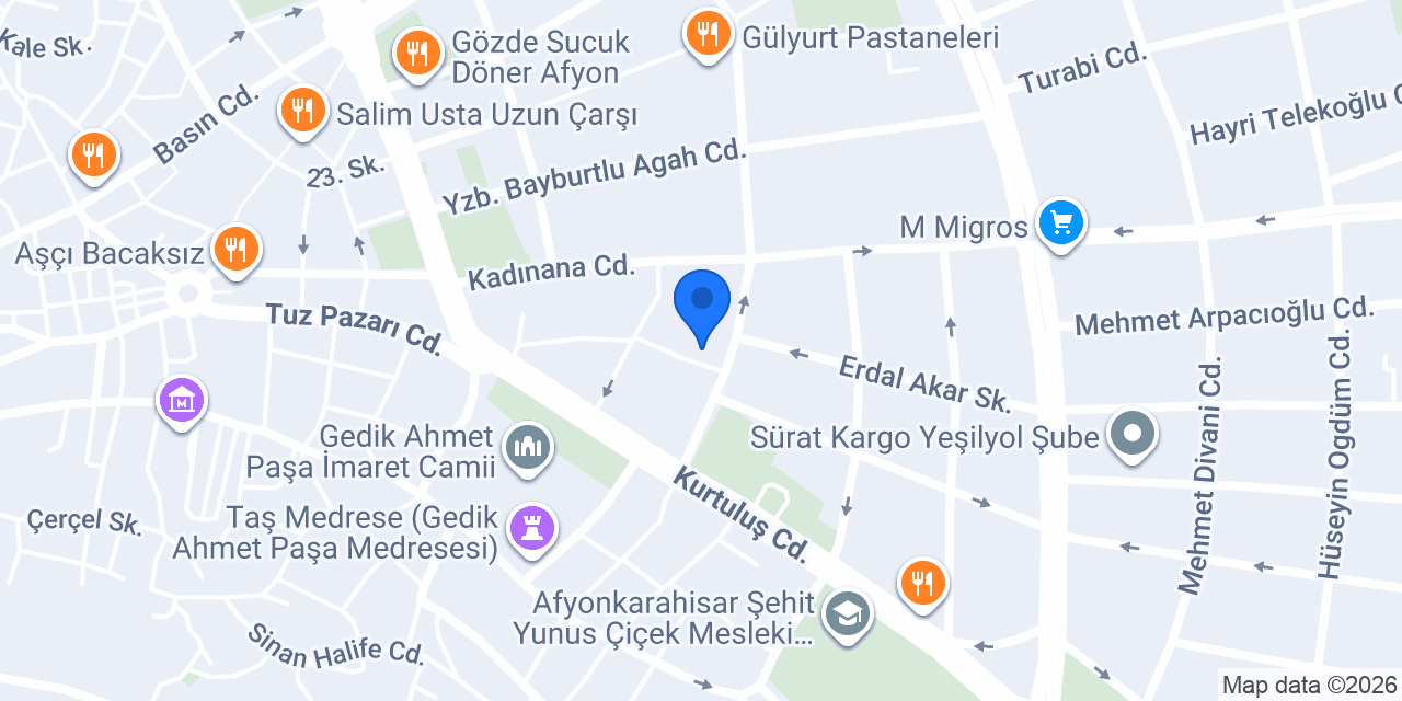 Sahip Ata Sürücü Kursu konumu