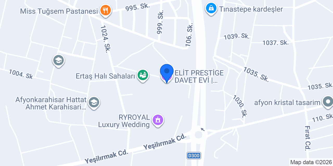 ELİT PRESTİGE DAVET EVİ | AFYONKARAHİSAR konumu