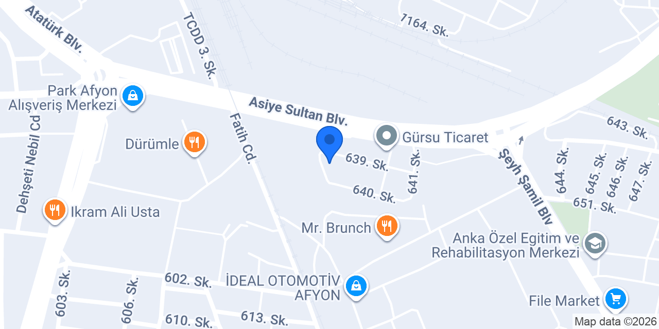Afyon Ahşap Dünyası konumu