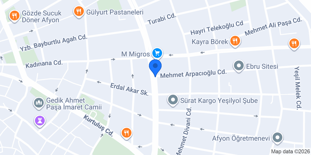Türk Home Afyon konumu
