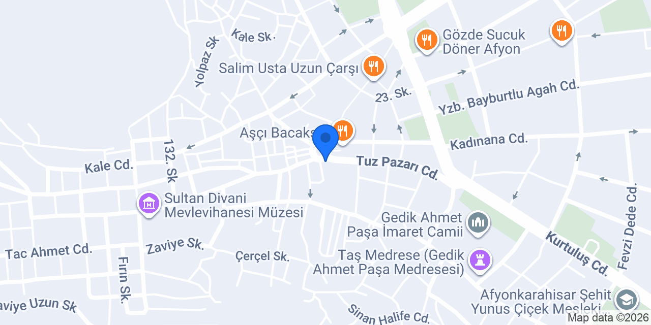 Afyon Taksi durağı konumu