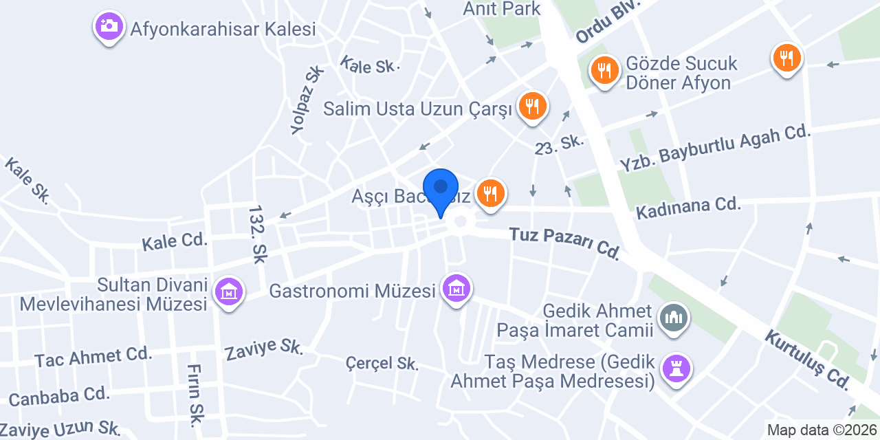 VERA GÜMÜŞ AFYON konumu