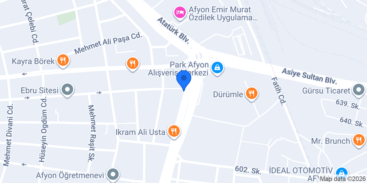 Afyon Taksi konumu