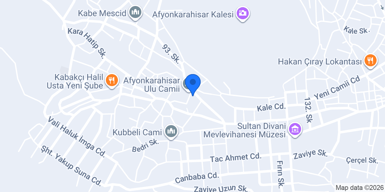 Karahisar Ulu Konak konumu
