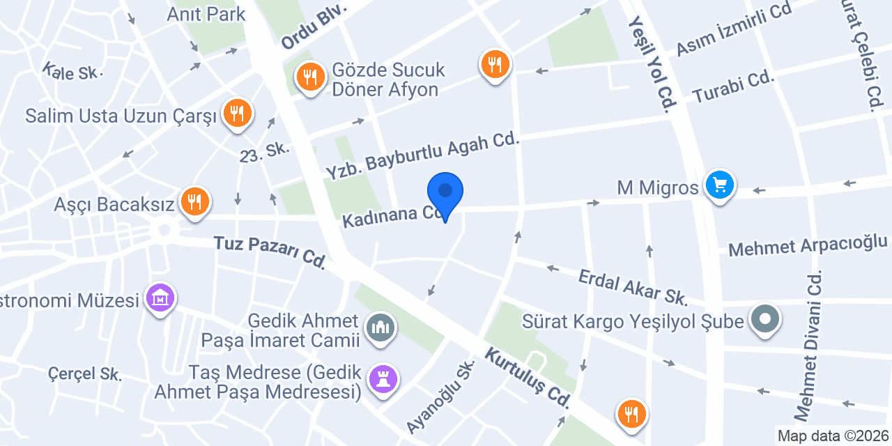 Katılımevim Afyonkarahisar Şube konumu