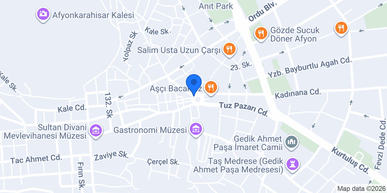 Afion Sucuk Evi konumu