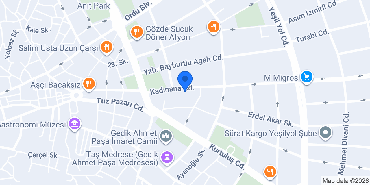 Anadolu Mobilya konumu