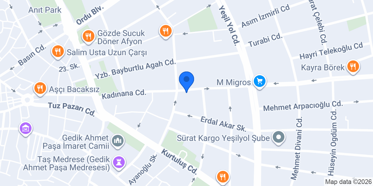 Afyon Teslimiyet Turizm konumu