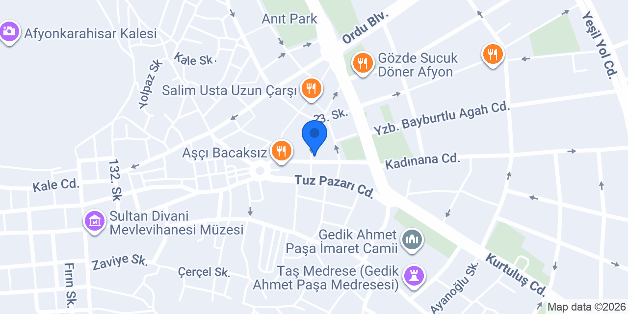 Özlem Optik Afyonkarahisar konumu