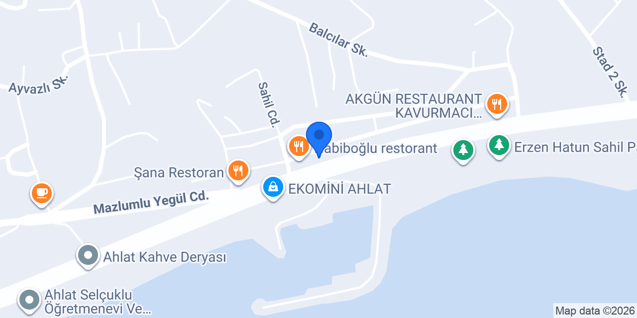 Ahlat Sahil Otel konumu