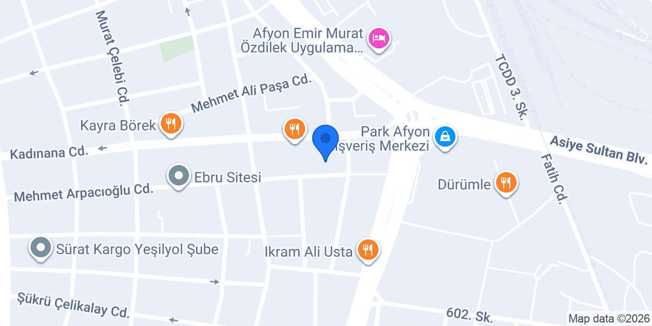 Afyon Güneş Emlak konumu
