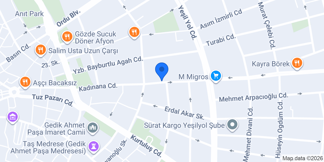 Şımarik Accessories Afyon konumu