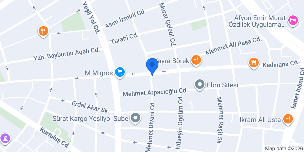 Bens Perfume Afyonkarahisar Şube konumu