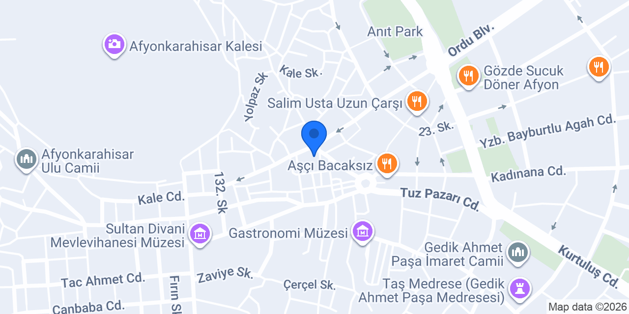 Kanaat pide fırını konumu