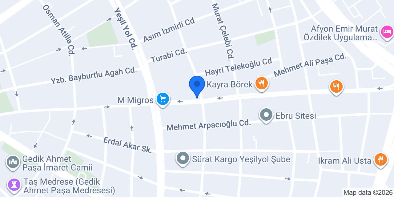 Pasaport Pizza Afyon Merkez konumu