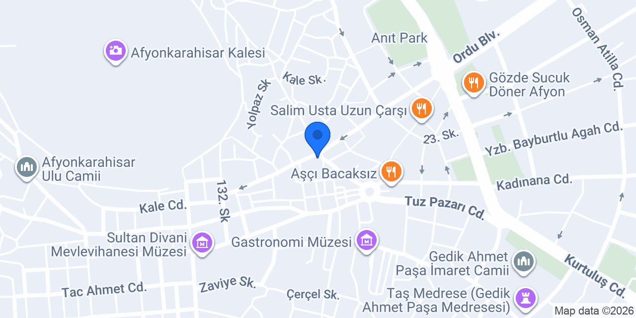 Afyonkarahisar Hatıra Dükkanı konumu
