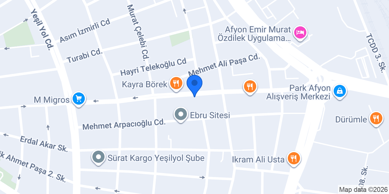 Afyon Nur Çiçekcilik konumu