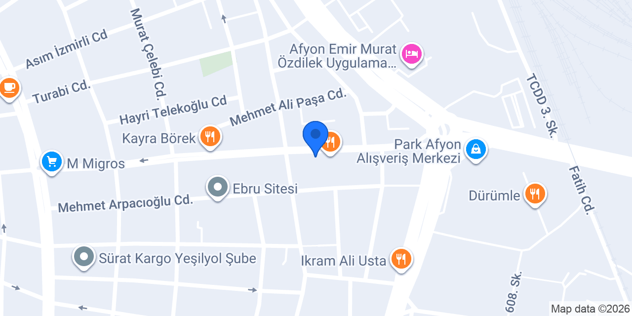 Otel Maya Afyon konumu