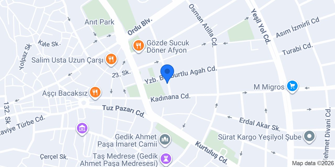 Eminevim Afyonkarahisar Şube konumu