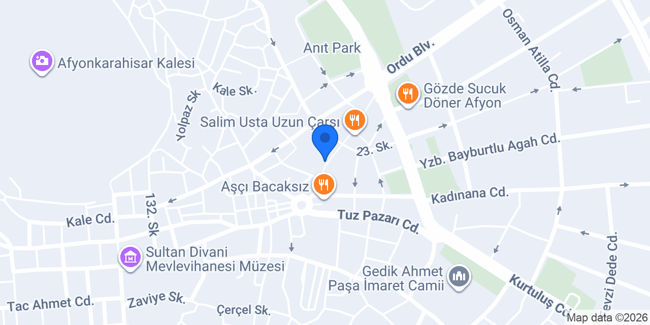 YÜCEL SARRAFİYE AFYON konumu