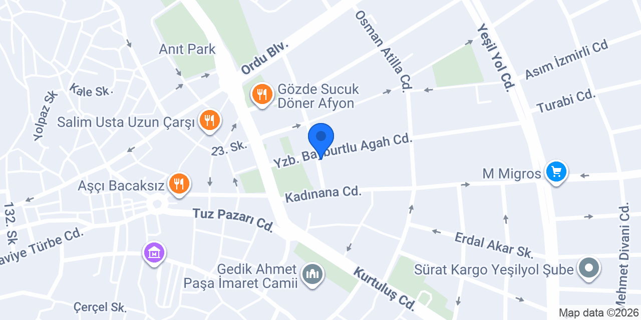 Vakıf Katılım Afyon Şubesi konumu