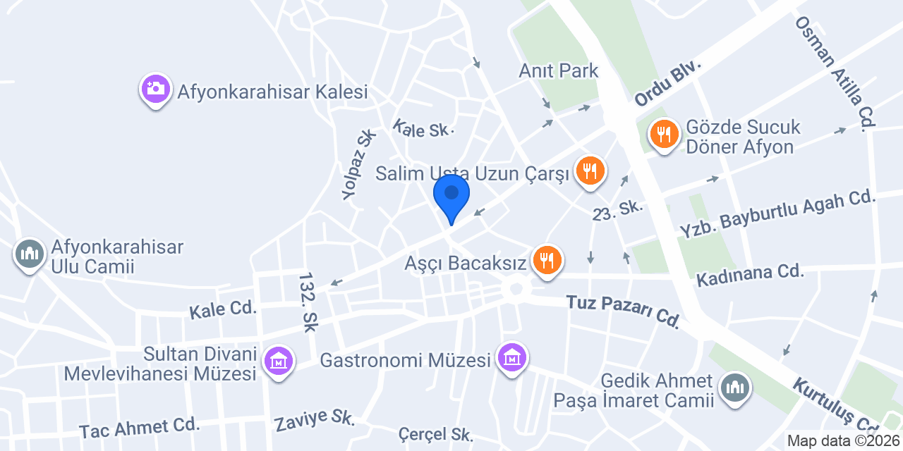 Afyon 7/24 Acil Çilingir konumu