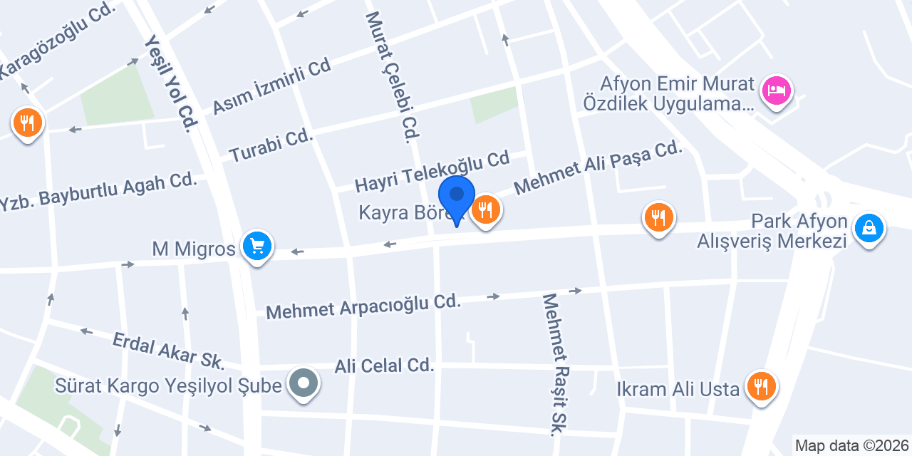 Gümüş Veteriner Kliniği konumu