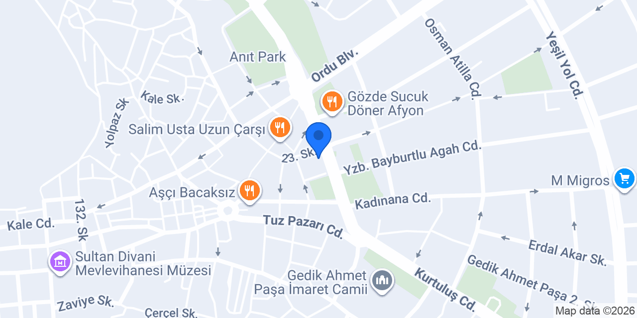 Ziraat Katılım Afyonkarahisar Şubesi konumu