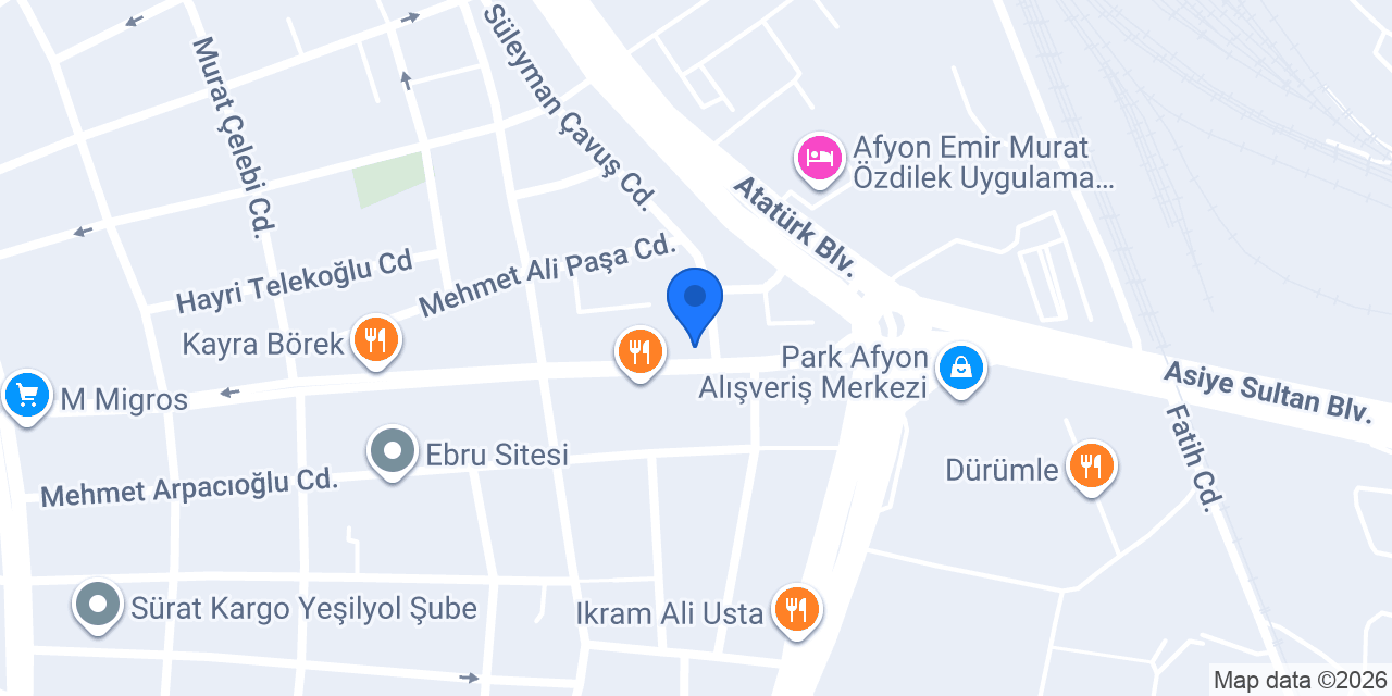 Afyon Sürücü Kursu konumu