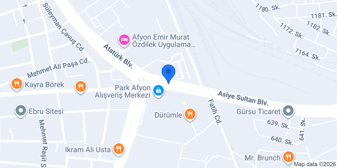 AFYON TAKSİ - Afyonkarahisar Merkez konumu