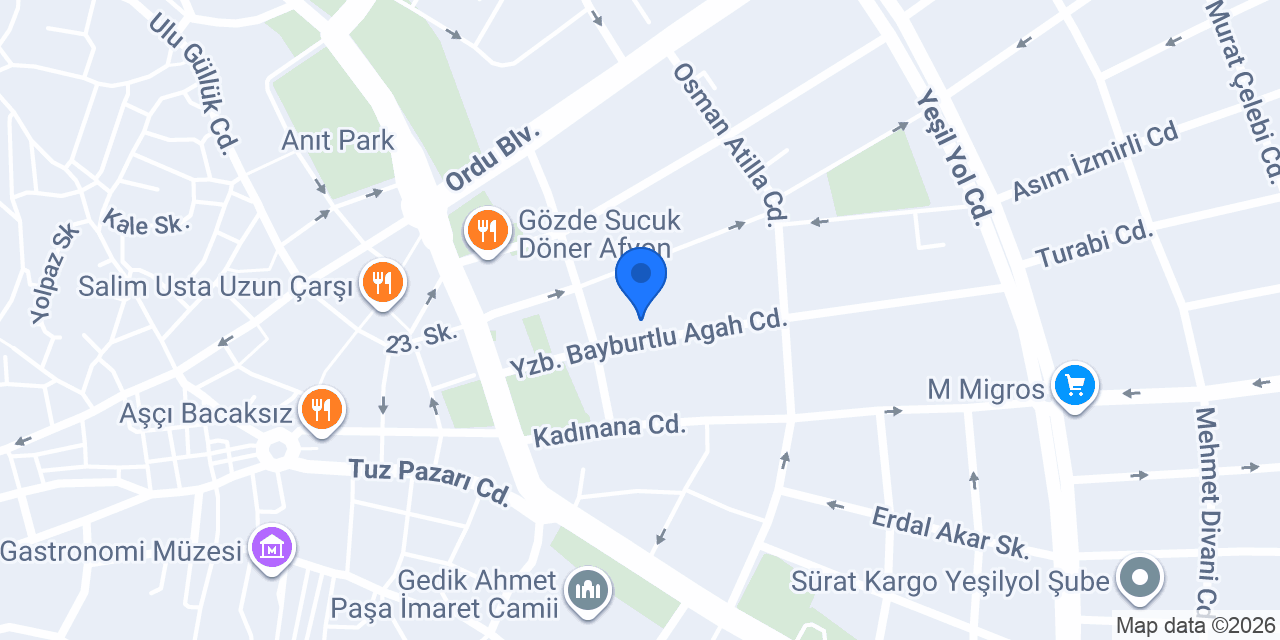 Hisar Turizm - Afyon Şube konumu