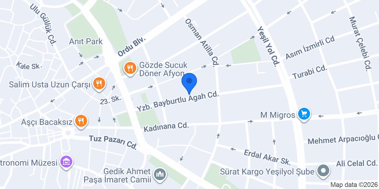 Üniversite Kitap Kırtasiye konumu