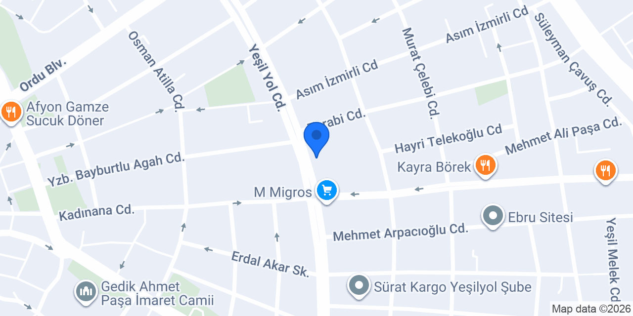 Cactus Çiçek & Organizasyon konumu