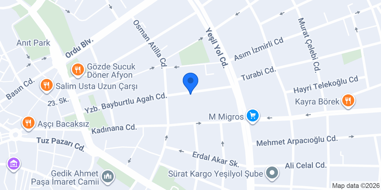 Atlas Afyon Sürücü Kursu konumu