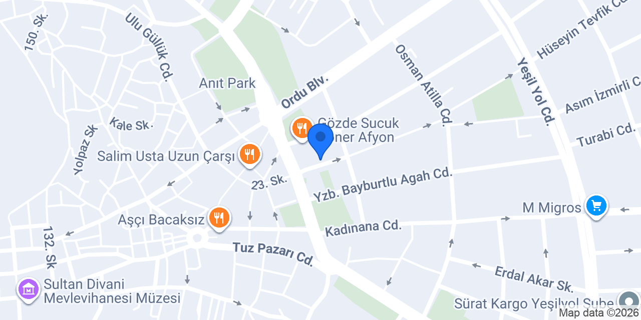 Yapı Kredi Bankası - Afyonkarahisar Şubesi konumu