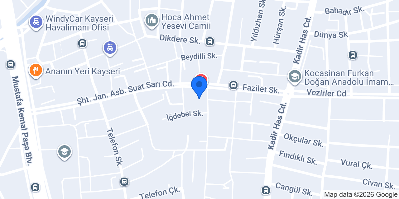 Mimoza Eczanesi Kayseri konumu