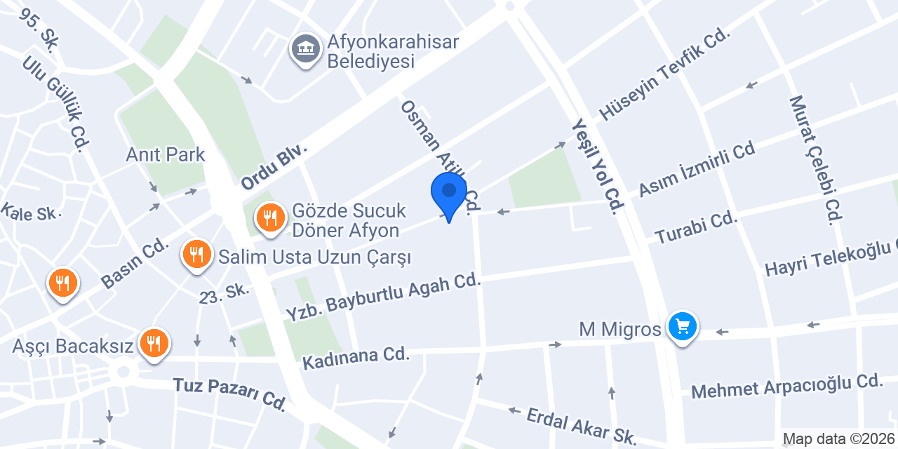 Av. Mithat UÇ konumu