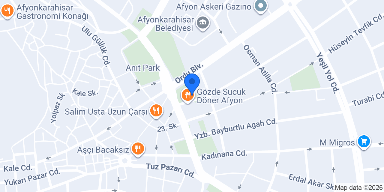 Orkide Çiçekçilik Afyonkarahisar konumu