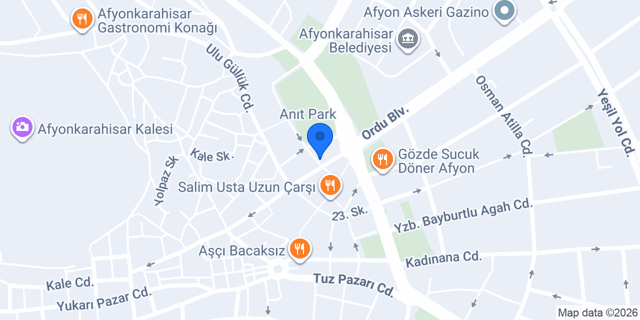 Köz Izgara Salonu konumu