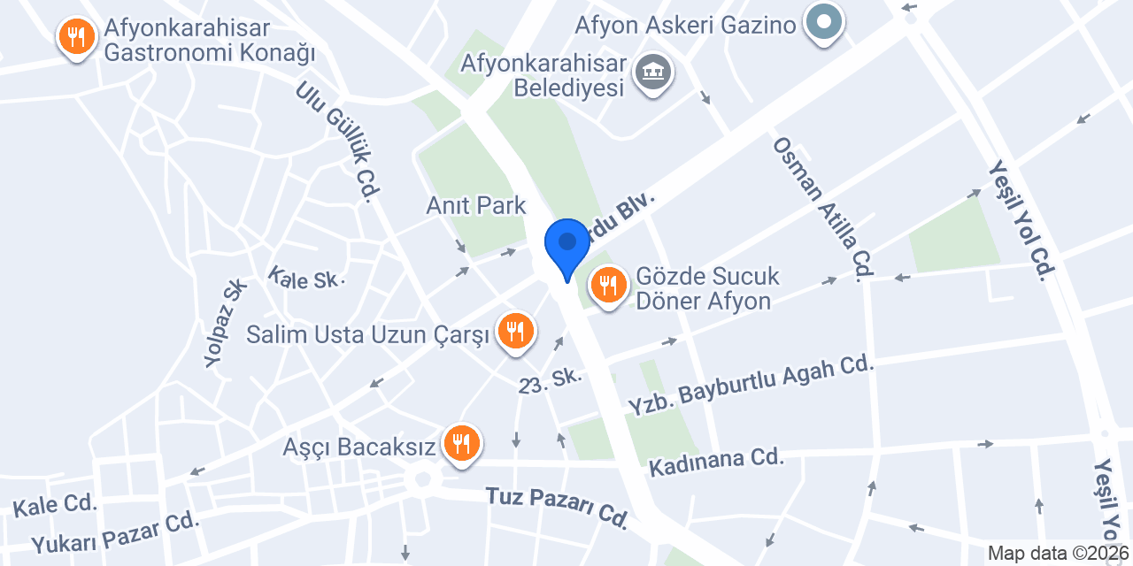 Afyon Terzi Mustafa konumu