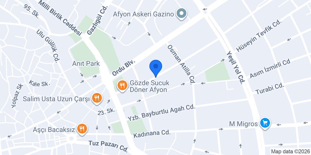 Premium Sigorta Afyon Hisar Şube konumu