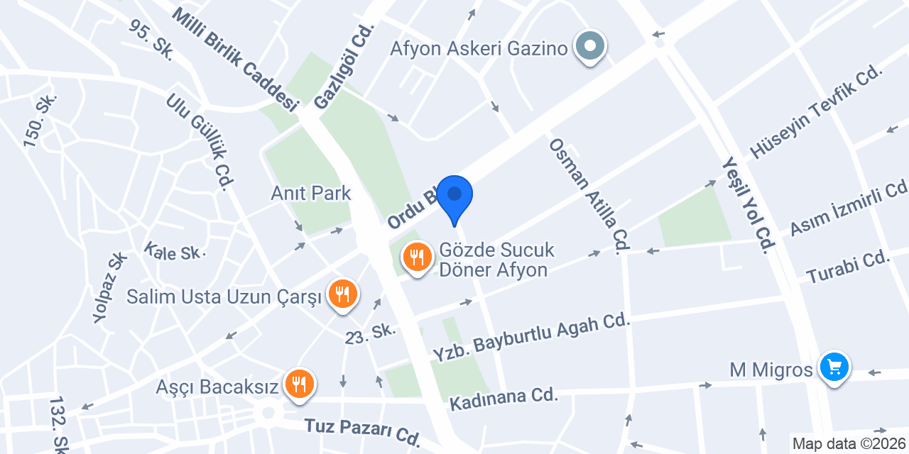 Afyon | MCG Marble Hotel konumu