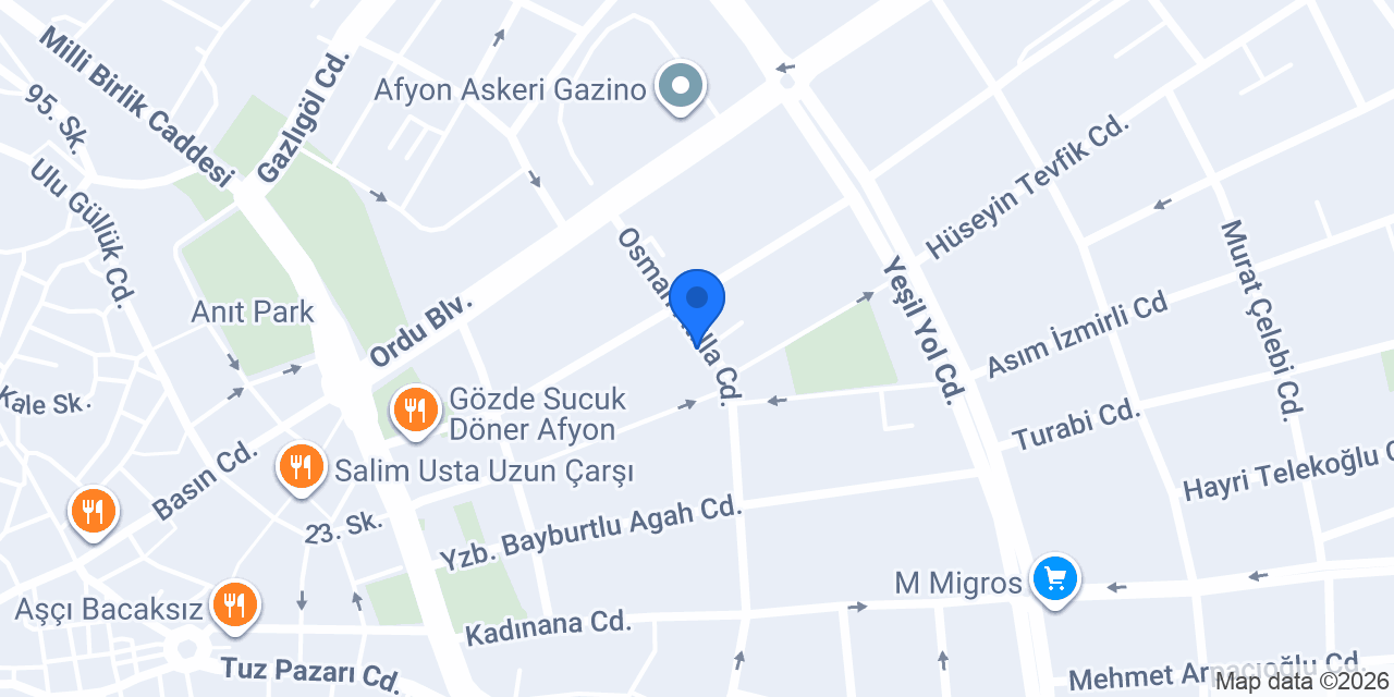 Diş Hekimi Şadiye Hande ORHAN konumu