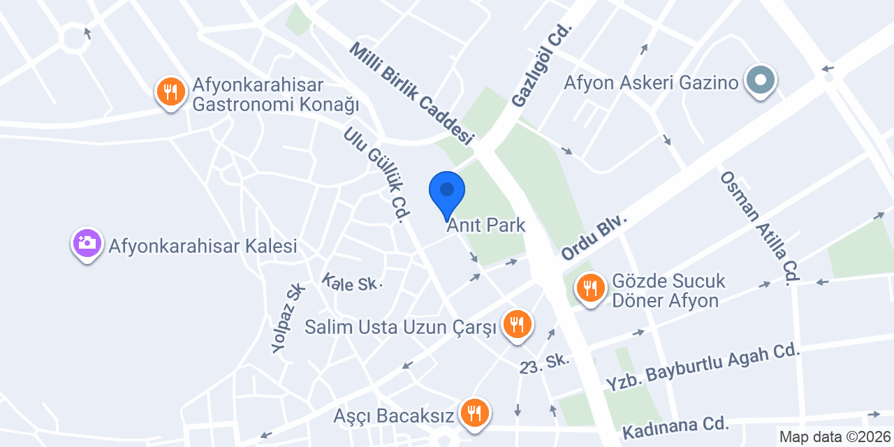 Afyonkarahisar Valiliği konumu