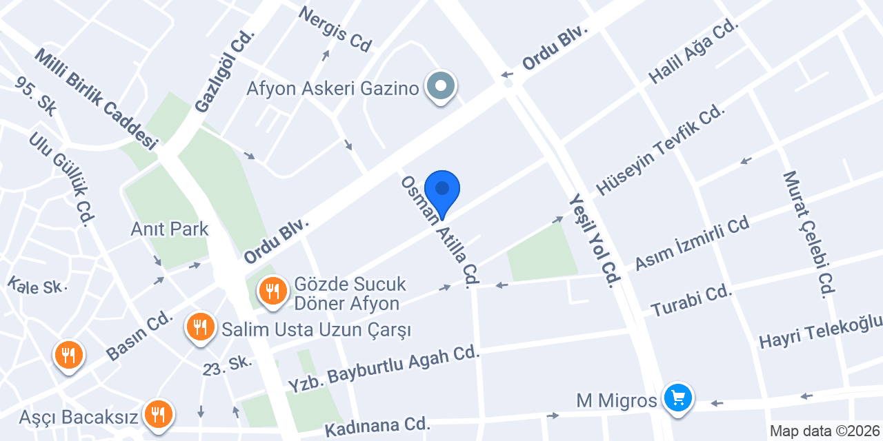 Çelikbaş Hukuk Bürosu konumu