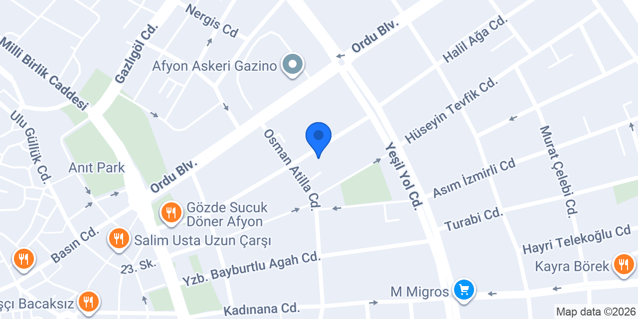 Afyon Sahaf ve Kitabevi konumu